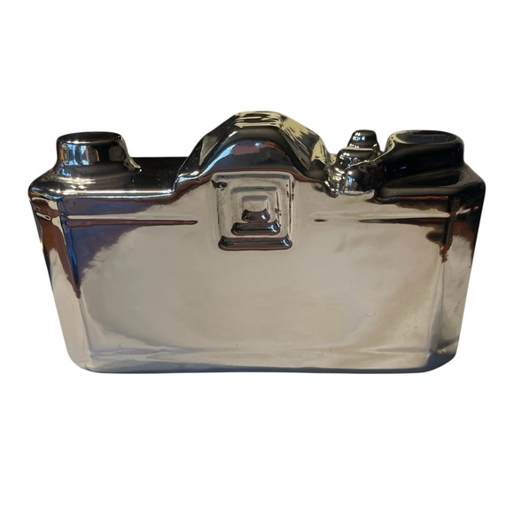 Ceramic Camera Olympus Style Chrome Retro Photo Studio Decor Modern Art Design - Picture 3 of 7